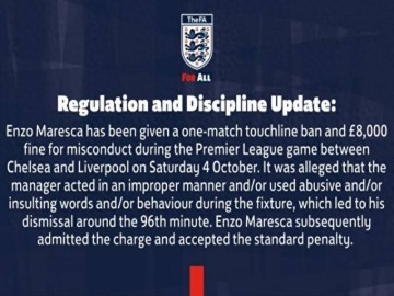 禁赛+罚款!切尔西遭重创,没有主帅或更好,马雷斯卡承认事实