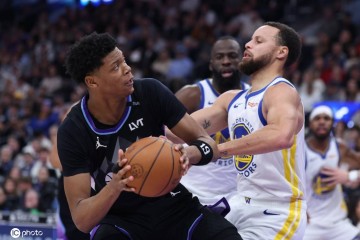 库里27分马尔卡宁18分 勇士大胜爵士