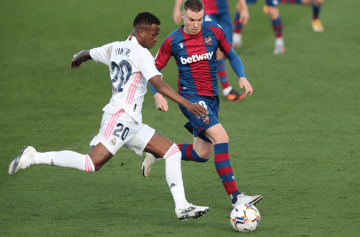 西甲:皇家马德里VS莱万特,最新数据库比分预测