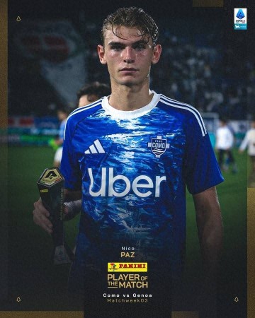 皇马宝藏男孩 21岁帕斯3轮意甲2球1助&2拿全场最佳 身价3500万欧