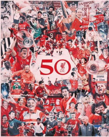 怎能不令人热血澎湃!第50次参加欧战,利物浦官方发布纪念海报
