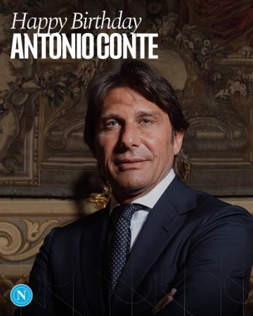 问鼎队史第4座意甲冠军!那不勒斯官方:祝主帅孔蒂56岁生日快乐