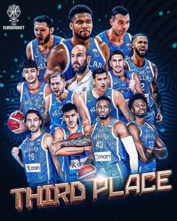 欧洲杯季军战:希腊险胜芬兰 字母哥狂轰30+17+6