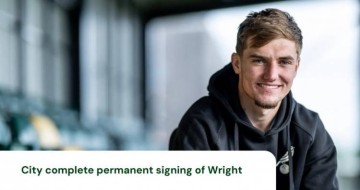 官方：诺维奇买断曼城19岁中场赖特 费用可达300万镑 含回购&二转