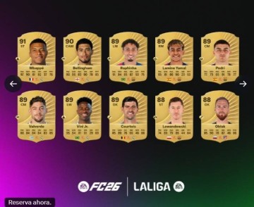 FC26官方西甲球员评分榜:姆巴佩91最高,贝林厄姆90,亚马尔89