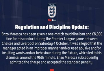 切尔西遭禁赛+罚款重创,马雷斯卡认错承担责任