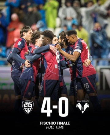 意甲联赛:罗马感谢同城死敌,卡利亚里保级在望